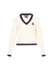 DreiMaster Maritim Sweater in offwhite navy wine red