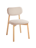 Beliani 2er-Set Esszimmerstuhl MILLS in Braun/Beige
