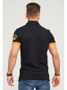 behype Poloshirt MONACO in Schwarz-Orange