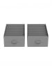 SONGMICS 2er-Set: Aufbewahrungsbox Tina in Grau - (B)30 x (H)17 x (T)42 cm