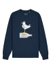 wat? Apparel Sweatshirt Möwe mit Hut in Dunkelblau