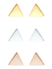 Elli Ohrringe 925 Rosegold Dreieck, Bi Color_Tri Color, Geo in Silber
