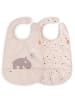 done by deer Klett-Lätzchen 2er Pack - Ozzo - Powder in rosa