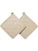 REDBEST Baumwolle Topflappen 2er-Pack Seattle in beige