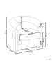 Beliani Sessel ILBRO in Grün/Braun - (W) 77 x (H) 76 x (L) 68 cm