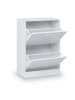 relaxdays Schuhschrank in Weiß - (B)60 x (H)79 x (T)24 cm