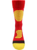 normani 3 Paar Sportsocken mit Schienbein- und Fußrückenpolster in Rot/Gelb