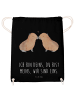 Mr. & Mrs. Panda Sportbeutel Capybara Liebe mit Spruch in Schwarz