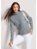 MADELEINE Kaschmir-Pullover mit Pointelle-Muster in steingrau / melange