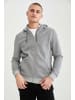 DeFacto Kapuzensweatjacke SLIM FIT in Optik Hellgrau Melange