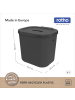 Rotho SALSA Bioabfalleimer Set 3,2 l und 6 l mit Deckel in Holzkohle schwarz ged.