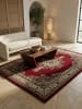 KADIMA DESIGN Teppich Kurzflor Waschbar Orientalisch TANNHEIM Strapazierfähig OEKO-TEX in Rot