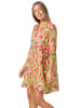 PM SELECTED Kleid in Grün-Fuchsia