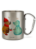 Mr. & Mrs. Panda Kaffeetasse Nachtfalter Schneemann ohne Spruch in Silber