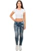Cipo & Baxx Damen Slim Fit Jeans Stonewashed in Blue