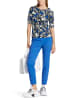 MARC CAIN T-Shirt mit floralem Print in Blau