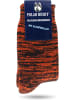 Polar Husky Farbige Vollplüsch-Socken mit Wolle in Orange/Schwarz