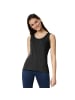 tectake Einfarbiges Damen Top, schwarz