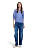 BETTY & CO Strickpullover mit Rundhalsausschnitt in Middle Blue Melange