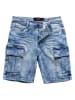 Humy Stretch Denim Shorts im Cargostyle mit Knopfleiste A&S in Hellblau