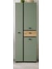 Inn.Furn Hochschrank grün, Evoke Eiche 51 x 191 cm, Badschrank mit viel Stauraum