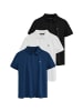 Polo Club 3 tlg. Set: Poloshirt PACK 3 - RIGBY GO POLO SLIM VO [B-W-IB] in Mehfarbig