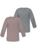 Normani Outdoor Sports 2er Pack Baby Merino Longsleeve Taupo in Rosa/Grau