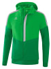 erima Squad Tracktop Trainingsjacke mit Kapuze in fern green/smaragd/silver grey