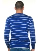 FIOCEO Pullover in blau/weiss
