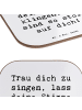Mr. & Mrs. Panda Untersetzer Spruch Vokale und musikalische Auft... in Weiß