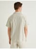 KOTON Shirt in Khaki Gestreift