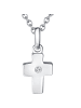 Lulu & Jane Diamant-Kette Kreuz Sterling Silber Diamant in silber