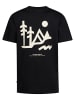 Petrol Industries Rückenprint T-Shirt Tetons in Schwarz