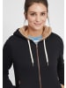 Oxmo Kapuzensweatjacke OXVicky Pile Sweat Zip-Hoodie in Schwarz