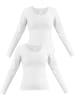 Janice 2 x Damen Langarmshirt Nimes in Weiß