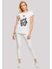 F4NT4STIC Extended Shoulder T-Shirt Love is all you need in weiß