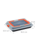 relaxdays Backblech in Schwarz/ Rot - (B)40,5 x (H)8 x (B)32,5 cm
