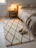 KADIMA DESIGN Teppich Hochflor Shaggy Geometrisch Polypropylen Wohnzimmer in Creme