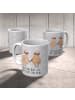Mr. & Mrs. Panda Tasse mit Spruch Faultier Pärchen mit Spruch in Grau Pastell