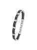 Amor Armband Edelstahl, Kautschuk in Schwarz