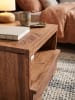 KADIMA DESIGN Nachtkonsole Massivholz | Landhausstil, Schublade, Fertig Montiert in Beige