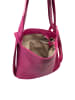 faina Schultertasche Aus Leder in Fuchsia