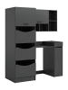 ebuy24 Waschmaschinenschrank Free (4-teilig) Anthrazit 126 x 68 cm