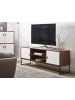 Beliani TV-Möbel NUEVA in Weiß/Braun/Schwarz - (W) 150 x (H) 55 x (L) 40 cm