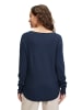 BETTY & CO Feinstrickpullover mit U-Boot-Ausschnitt in Navy Blue