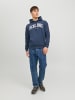 Jack & Jones Logo Print Hoodie Kapuzen  Pullover JJEJOSH in Navy