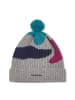 MANITOBER Bommel Mütze in Gray/Navy/Petrol/Fuchsia