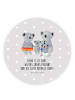 Mr. & Mrs. Panda magnet Koala Familie mit Spruch in Grau Pastell