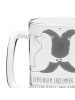 Mr. & Mrs. Panda Bierglas Igel händchenhaltend mit Spruch in Transparent