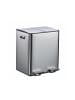 relaxdays Mülleimer in Silber/ Schwarz - 2x 15 Liter